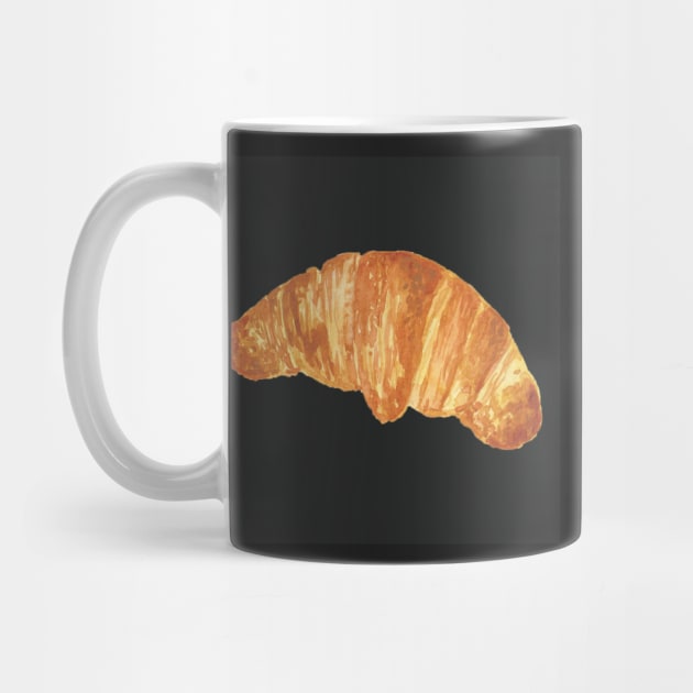 croissant on black by Kimmygowland